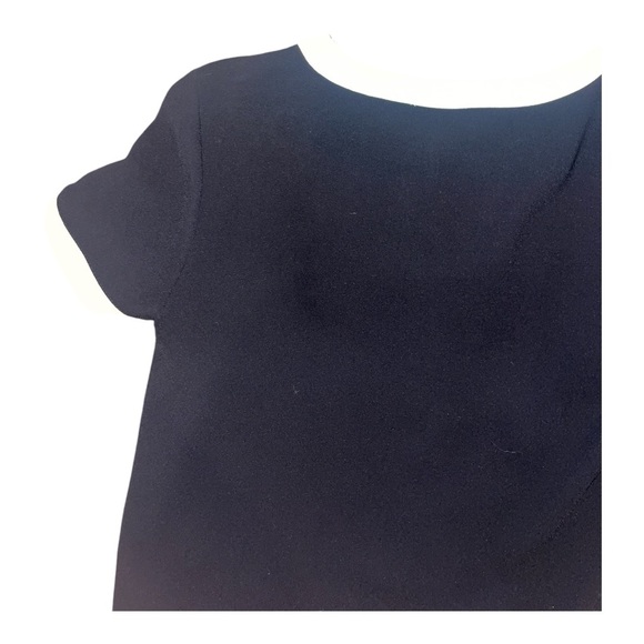 CeCe Black & White Bow Tie Blouse XS | Cute Short Sleeve Top - Picture 5 of 6